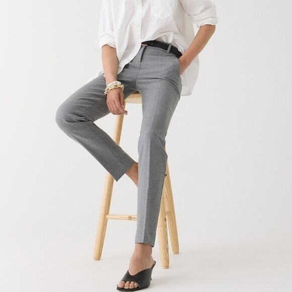 J.Crew Cameron Slim Cropped Pant in Four-Season Stretch Grey Size 6 NEW - Picture 1 of 8